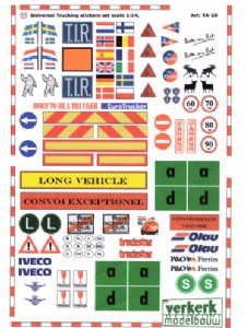 VERKERK 1/14 卡車用 萬用貼紙組 (TA-2